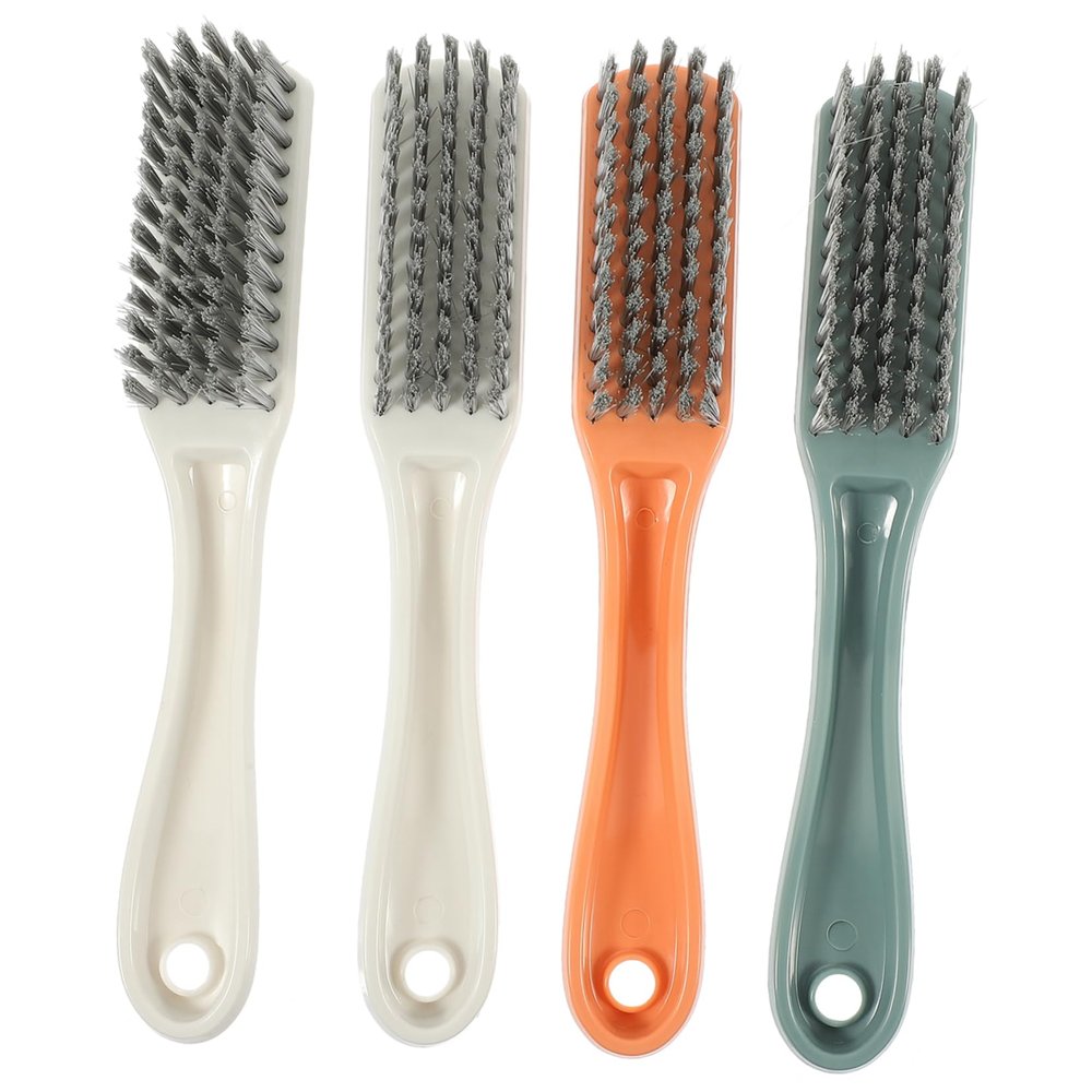 HEALEEP 4pcs Cleaning Brush Laundry Brush Shoes Long Handle Cleaning for Clothes Cleaner Portable Lint Remover Clothes Random Color