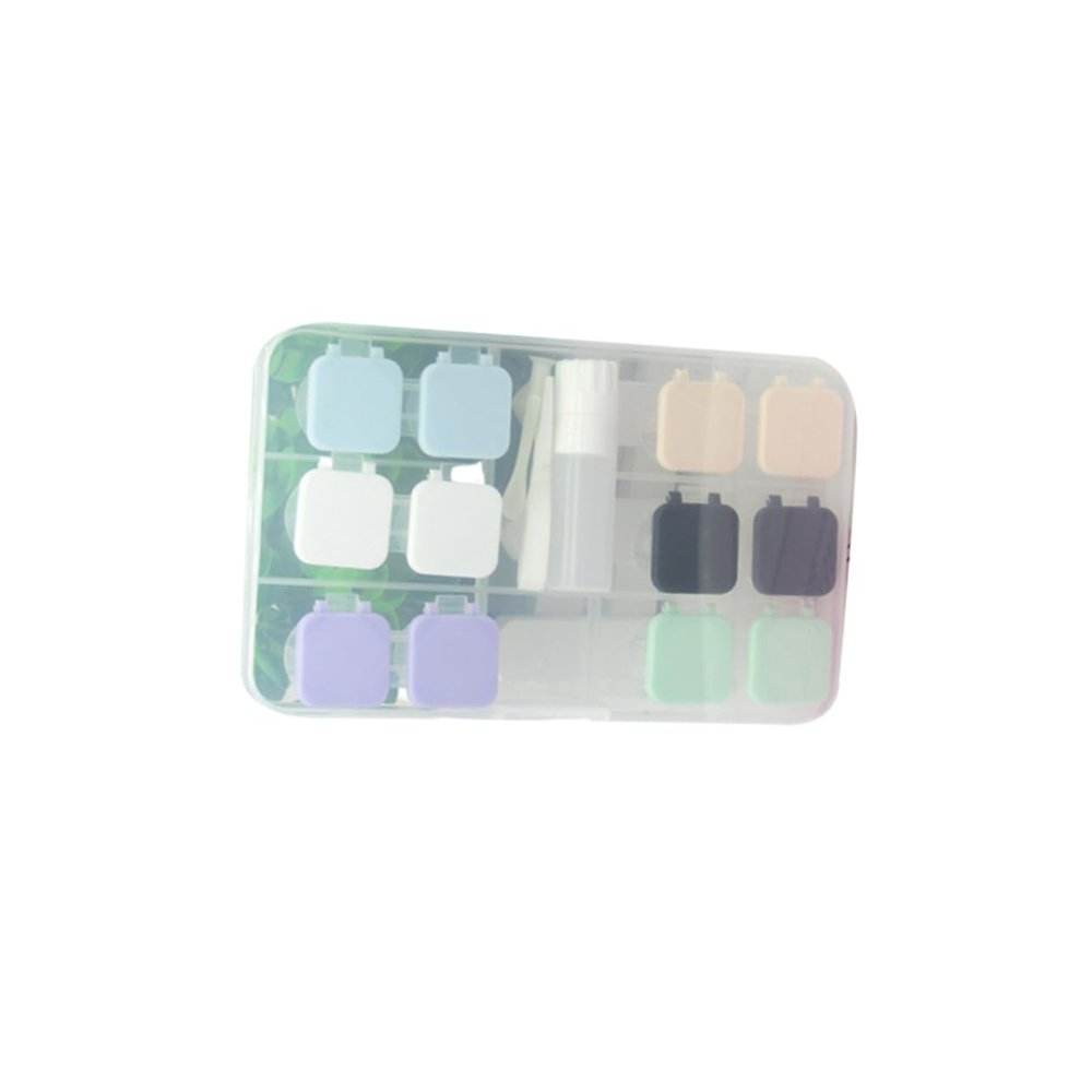 HEALEEP Elegant Soft Pouch Glasses Case Contact Lenses Holder Box Lens Storage Kit