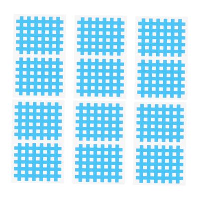 BESTYASH 20 Sheets Blue Sports Muscle Tape Adhesive Cloth Artificial Silk, Breathable Physical Therapy Support for Fitness and Muscle Aid, for Man and Woman