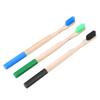 NIYANGLE 3Pcs Bamboo Toothbrushes Round Handle Soft Bristles Wooden Toothbrushes for Kids Adults Eco-Friendly Biodegradable Disposal view 1