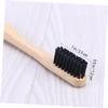 NIYANGLE 3Pcs Bamboo Toothbrushes Round Handle Soft Bristles Wooden Toothbrushes for Kids Adults Eco-Friendly Biodegradable Disposal view 2
