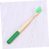 NIYANGLE 3Pcs Bamboo Toothbrushes Round Handle Soft Bristles Wooden Toothbrushes for Kids Adults Eco-Friendly Biodegradable Disposal view 3