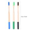 NIYANGLE 3Pcs Bamboo Toothbrushes Round Handle Soft Bristles Wooden Toothbrushes for Kids Adults Eco-Friendly Biodegradable Disposal view 4
