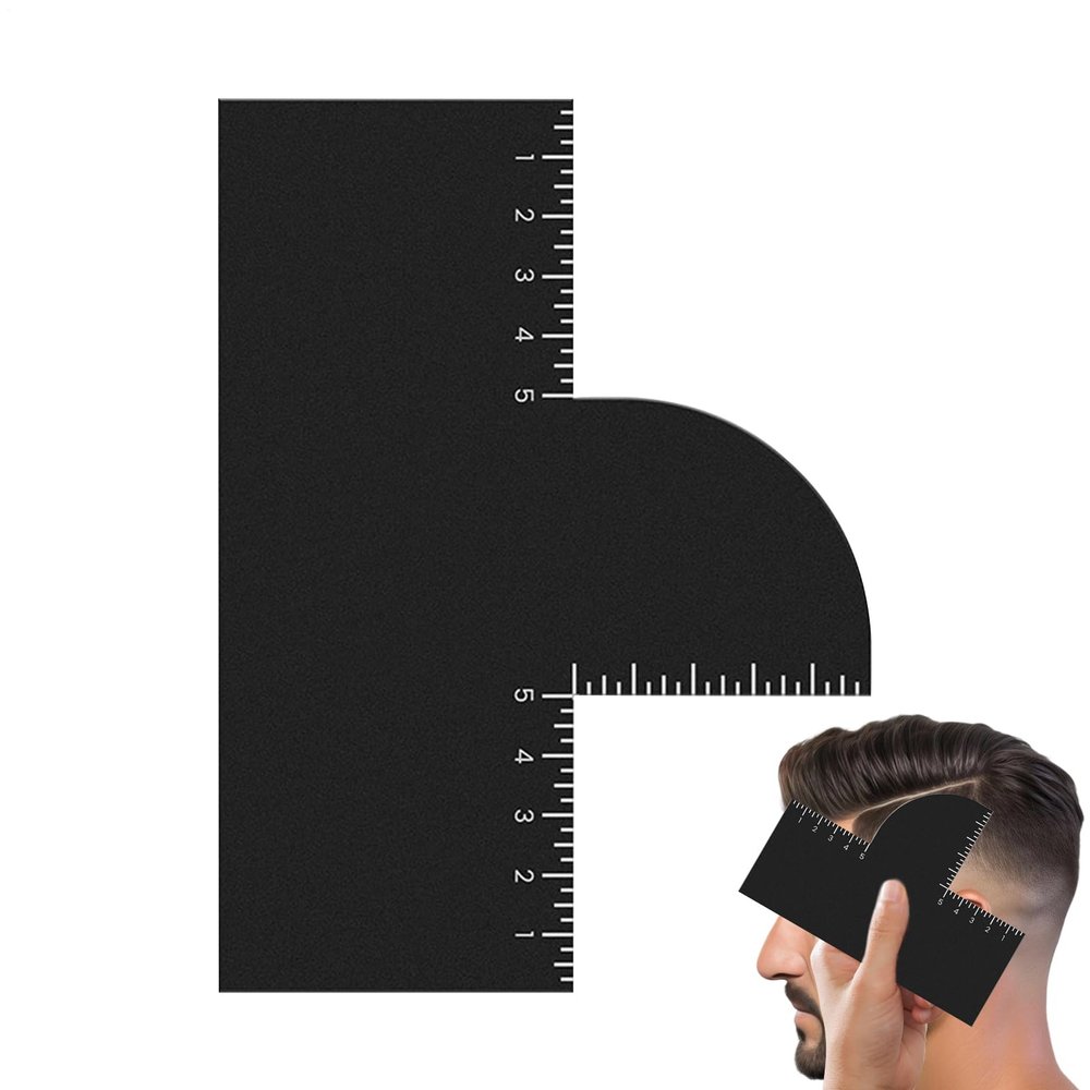 Hairline Enhancement Card,Enhancements Barber Stencil Hair Liner Card - Smooth Shavin Tool with Measurement Indicators for Grooming Hairdresser Men Teens Beginners