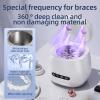 Portable Rechargeable Ultrasonic Retainer Cleaner with UV Light 52KHz High-Frequency Wireless Cleaner with 3 Modes & Digital Timer for Invisalign, Braces, Dentures, Mouth Guards, Toothbrush Heads view 3