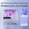 Portable Rechargeable Ultrasonic Retainer Cleaner with UV Light 52KHz High-Frequency Wireless Cleaner with 3 Modes & Digital Timer for Invisalign, Braces, Dentures, Mouth Guards, Toothbrush Heads view 4
