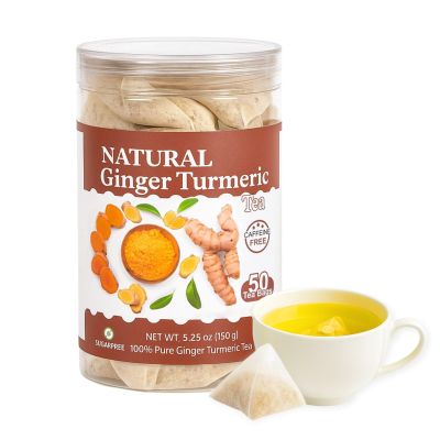50 Ginger Turmeric Tea Bags Premium Herbal Turmeric and Ginger Tea for Digestion and Immune Support, Caffeine-Free