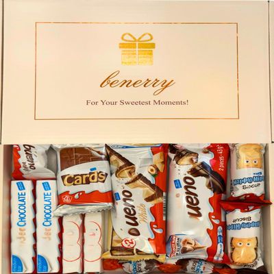 Benerry Chocolate Gift Box Hamper - 12 Treats Gift for Any Occasion - Creamy Wafer Sweet Box of Chocolates