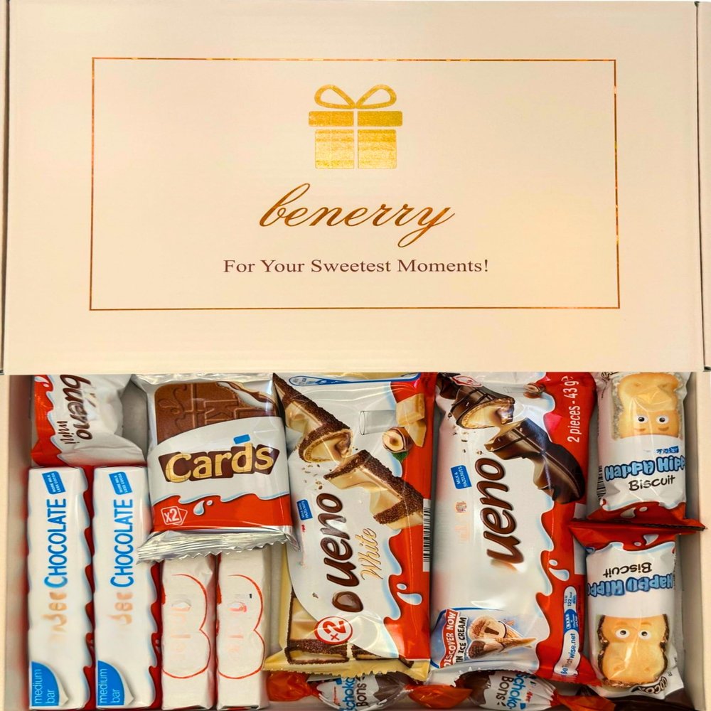 Benerry Chocolate Gift Box Hamper - 12 Treats Gift for Any Occasion - Creamy Wafer Sweet Box of Chocolates