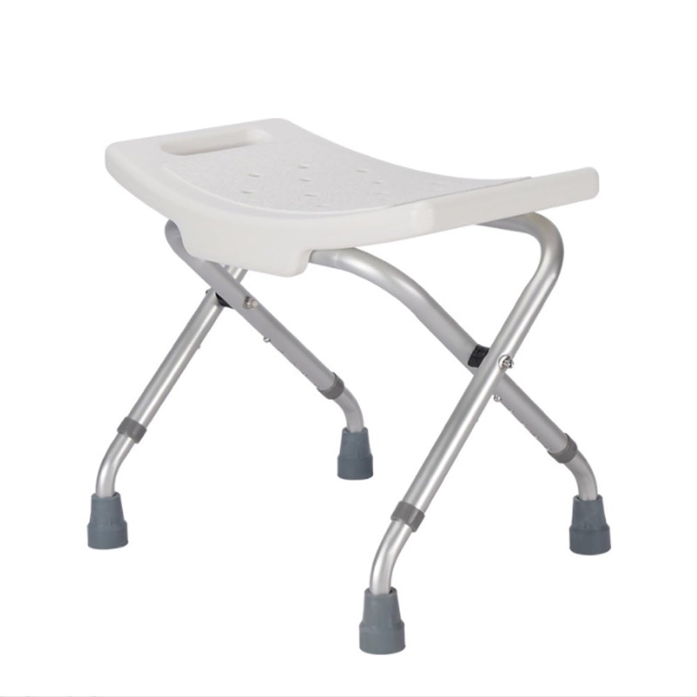 MJMLUCK Folding Shower Stools, for Elderly Foldable Bathroom Chair Adults Disabled Adjustable Height Non-Slip Small Showers Seats Shower Chair, 50x25cm, White (White 50x25cm)