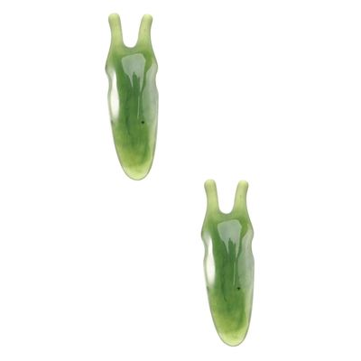 Homoyoyo 2pcs Natural Resin Nose Massager for Massage Nose Scraper Tool Two-pronged Design for Gua Sha and Relief
