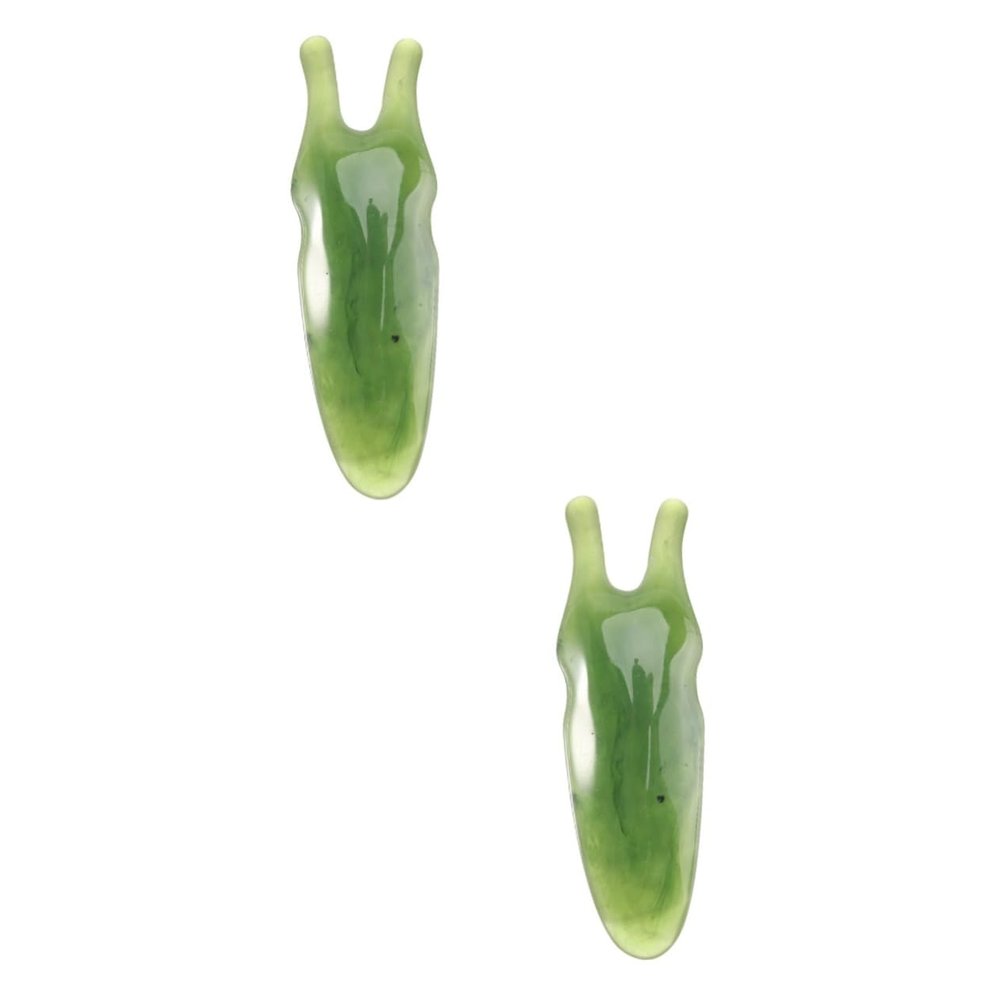 Homoyoyo 2pcs Natural Resin Nose Massager for Massage Nose Scraper Tool Two-pronged Design for Gua Sha and Relief