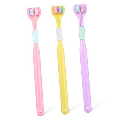Vaguelly 20pcs Three Sided Toothbrush Soft Bristle Manual Toothbrushes for Comprehensive Teeth and Gum Care Portable Design for Efficient Home and Travel Use