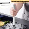 Lemonade Muddler and Straw Puncher Set Stainless Steel Drinks Straw Hole view 2