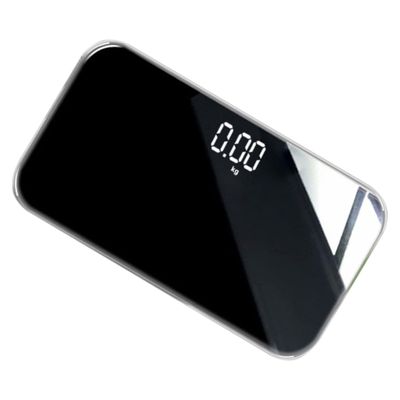 ASAKKURA Portable Rechargeable Mini Mirror Digital Body Weight Scale 25x14cm, Compact Bathroom Weighing Scale for Home and Travel Use