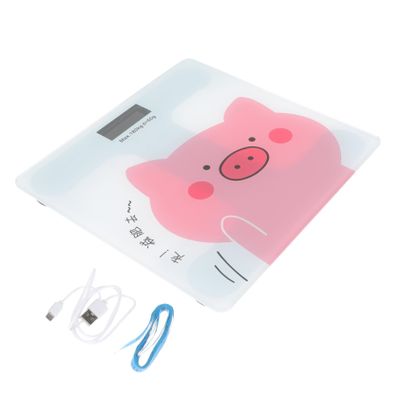 COMPUKAS Rechargeable Cartoon Body Weight Scale Accurate Digital Bathroom Scale for Adults Made with Durable Tempered High Precision Measurement Household Tool for Family Use
