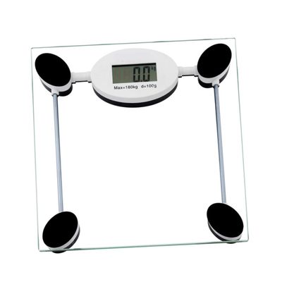 HOUDERCO Touch Sensor Body Weight Scale Transparent Tempered Glass Bathroom Scale with High Precision Sensors and LED Display for Home Use and Family Weighing