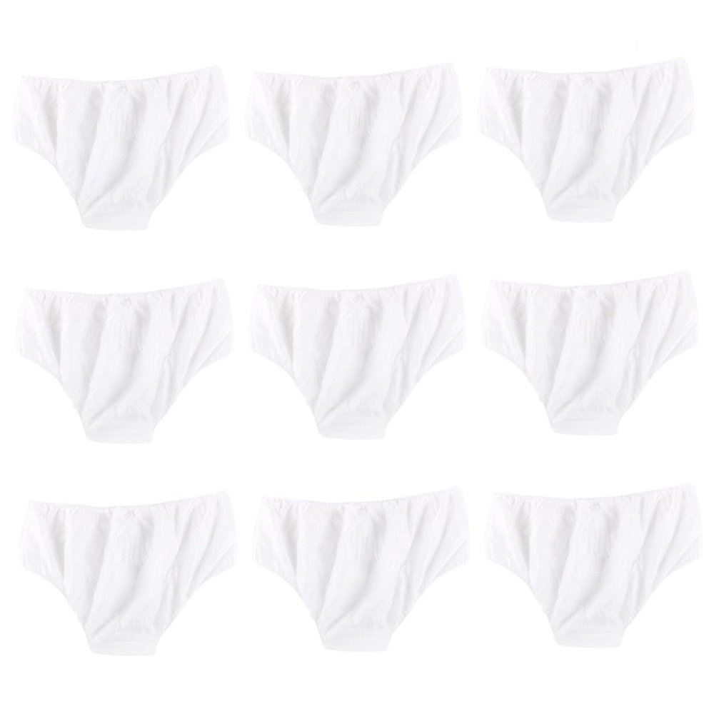 VANZACK 100pcs Women Disposable Underwear Breathable Travel Briefs Non-woven Adults Panties Cotton White