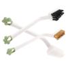Ipetboom 3pcs Small Cleaning Brush Set Wire Bristles, Heavy-duty Scrub Brush for Gas Stove and Kitchen Sink, Household Pot and Dish Cleaning Tool, White view 1