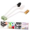 Ipetboom 3pcs Small Cleaning Brush Set Wire Bristles, Heavy-duty Scrub Brush for Gas Stove and Kitchen Sink, Household Pot and Dish Cleaning Tool, White view 4