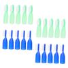ASAKKURA 20pcs Small Prison Toothbrushes Mini Portable Soft Bristle Finger Brushes for Self- Prevention Blue and Light Green view 1