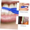 ASAKKURA 20pcs Small Prison Toothbrushes Mini Portable Soft Bristle Finger Brushes for Self- Prevention Blue and Light Green view 2