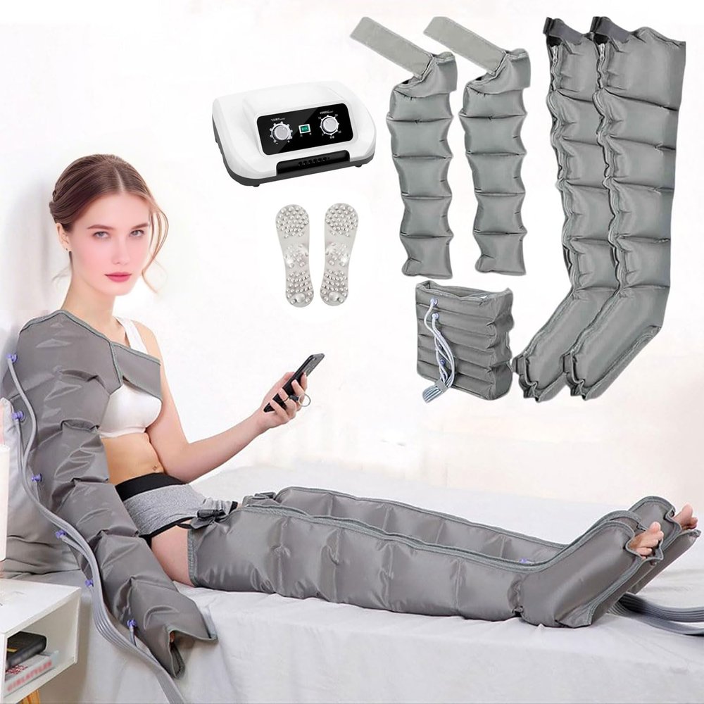 6 Cavity Lymphatic Drainage Massager, Full Body Waist Arm Leg Relax Instrument, Electric Leg Massage Boots For Circulation Arm Leg Waist Wraps Massage Machine Pain Relax