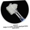 Gatuida Double Sided Toothbrush with Plastic and Nylon Bristles 3pcs Large Multi-Tufted and Angled Small Brush Heads for Gentle Cleaning and Easy Control for Dentures and Retainers view 3