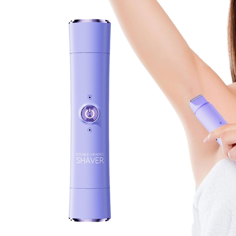 Women's Electric Hair Remover | Bikini Trimmer Double Head Hair Removal Bikini - Ergonomic Device for Face, Ears, Intimate Area, Legs, Eyebrows