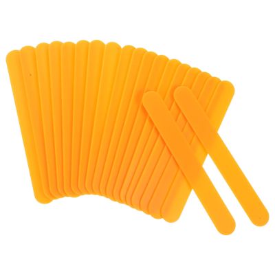 DECOMELODY Plastic Tongue Depressors Sturdy Orange Tongue Paddle with Ergonomic Handle 20pcs for Comfortable Grip and Multi-purpose Use for Oral Training and Examination