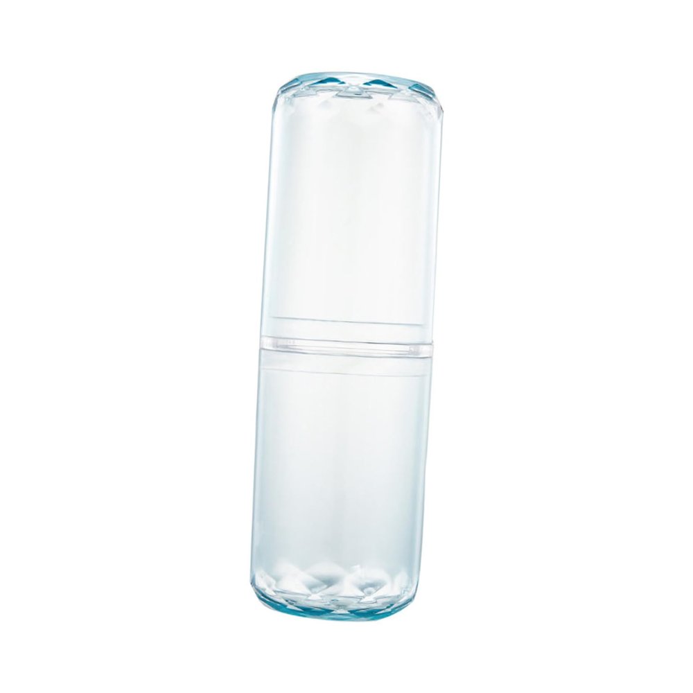 PERSELOSO Multipurpose Travel Toothbrush Cup with Lid, Blue Portable Toothpaste Storage Case for Bathroom and Outdoor Use