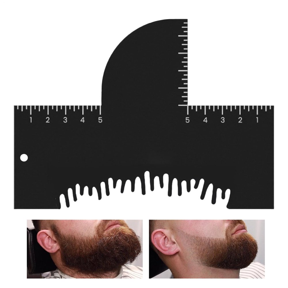 Barber Enhancement, Hair Building Application Tool, Barber Enhancement Card with Scale for Hair Contouring Styling Trimming Men Beard Mustache Outline Shaving