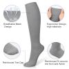 2 Pairs Compression Socks for Women and Men, 15-20 mmhg Support Socks Stockings for Swelling, Running, Flight, Nurse, Flight view 2