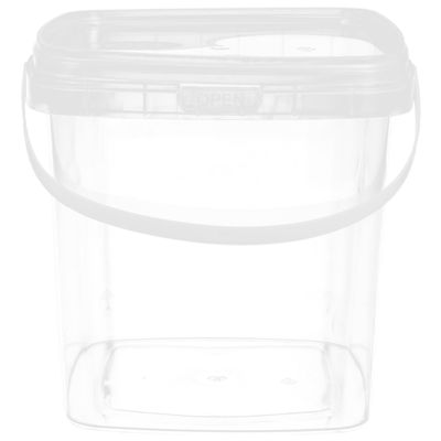 Happyyami 2l Plastic Food Storage Bucket with Handle and Leakproof Lid, Lightweight Pp Material Container for DIY Crafts and Outdoor Activities
