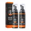 Shaving Foam Mousse for Men Sensitive Skin, Moisturising Shaving Mousse, Protective Shaving Mousse, Face Body Soft Clean Shavings Foam for Men, Natural Soothe & Cleanse Skin (60ml, 2pc) view 1