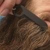 Beard Comb, Fine Tooth Comb, Rust Proof Compact Ergonomic Easy Cleaning Pocket Size Comfort Grip Portable Lightweight, Beard Grooming Tool for Men Indoor Outdoor, 4.02x1.26x0.08 inches, Black view 4
