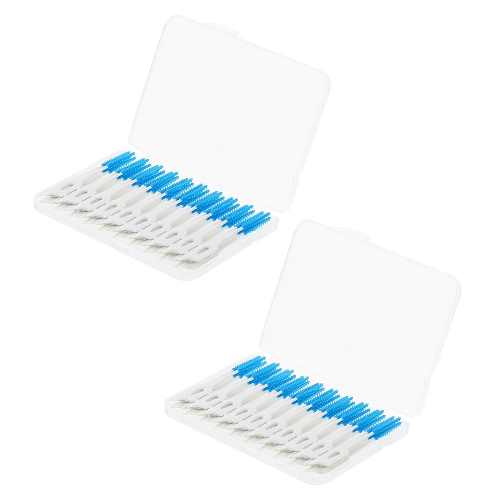 Ipetboom 80pcs Interdental Brush Toothpicks Oral Care Accessories Between Teeth Tooth Cleaning Braces Flossers Floss Dispenser
