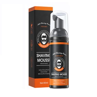 Shaving Foam Mousse for Men Sensitive Skin, Moisturising Shaving Mousse, Protective Shaving Mousse, Face Body Soft Clean Shavings Foam for Men, Natural Soothe & Cleanse Skin (60ml, 1pc)