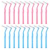 20 Pcs Dental Brushes Angle Brush 0.6mm/0.7mm Interdental Cleaning Easy and Effective Removal Interdental Plaque Removal for Narrow Spaces view 1