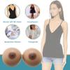 DXDXZDXLUF Round Silicone Breast Forms, Fake Boobs with Realistic Nipple Mastectomy Prosthetic for Transgender Non Adhesive,FF Cup view 2