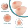 DXDXZDXLUF Teardrop Silicone Breast Forms, Self-Adhesive Fake Boobs Concave Bottom Fake Breast for Transgender Nude,DD Cup view 3