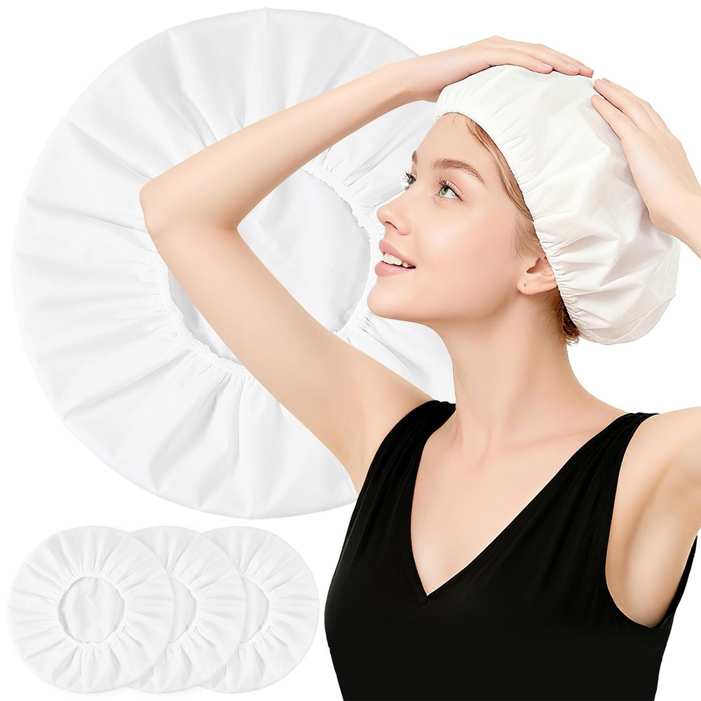 KUAZIDAR 3PCS No Rinse Shampoo Caps for Elderly and Bedridden Patients Hair wash,Rinse Free dry Shower Cap Shampoo Conditioner Rinseless Waterless Hair Washing Cap