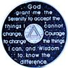 1-Year AA Sobriety Coin Blue, Black & Rainbow Edition One Day at a Time One Year Strong. view 3