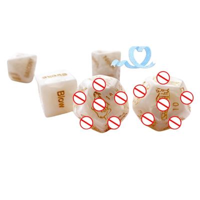 5 White Dice Party Accessories, Excellent Fitness Equipment For Yoga, Couple Gift - H1