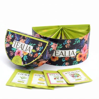 Tealia Ceylon Green Tea Gift Set, 20 Tea Bags, 4 Flavoured Green Teas