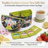 Tealia Ceylon Green Tea Gift Set, 20 Tea Bags, 4 Flavoured Green Teas view 2