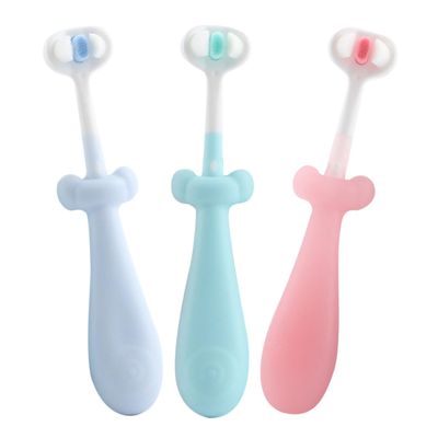 FONDOTIN 3pcs Cute Boy Girl Toothbrush Boys and Girls Toothbrush Soft Bristles for Year Old