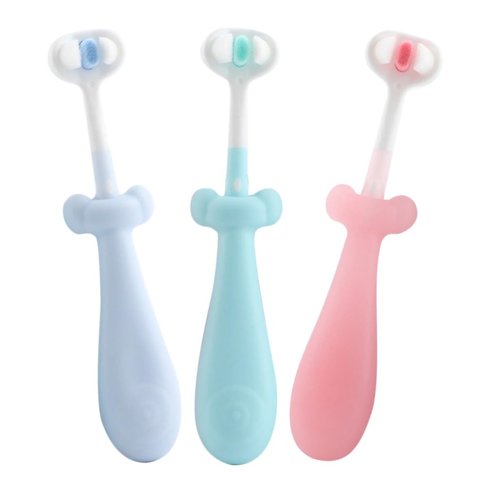 FONDOTIN 3pcs Cute Boy Girl Toothbrush Boys and Girls Toothbrush Soft Bristles for Year Old