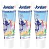 Jordan | Junior Toothpaste | 6-12 Years | with Fluoride | Junior Cavity Protection Mild Fruit Flavour Dental Care for Milk Teeth and Permanent Teeth Gentle SLS-Free Formula Daily | 50ml x 3 view 1