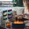 7Color Aroma Diffuser with Remote,Volcano Diffuser for Home Large RoomFlame Diffuser Humidifier 10.7"3"3.1" (Black-01) view 2